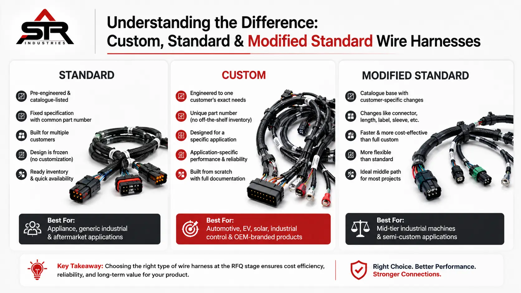 Understanding the Difference - Custom, Standard and Modified Standard Wire Harnesses
