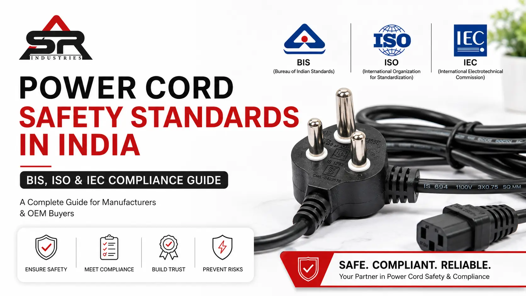 Power Cord Safety Standards in India BIS, ISO & IEC Compliance Guide